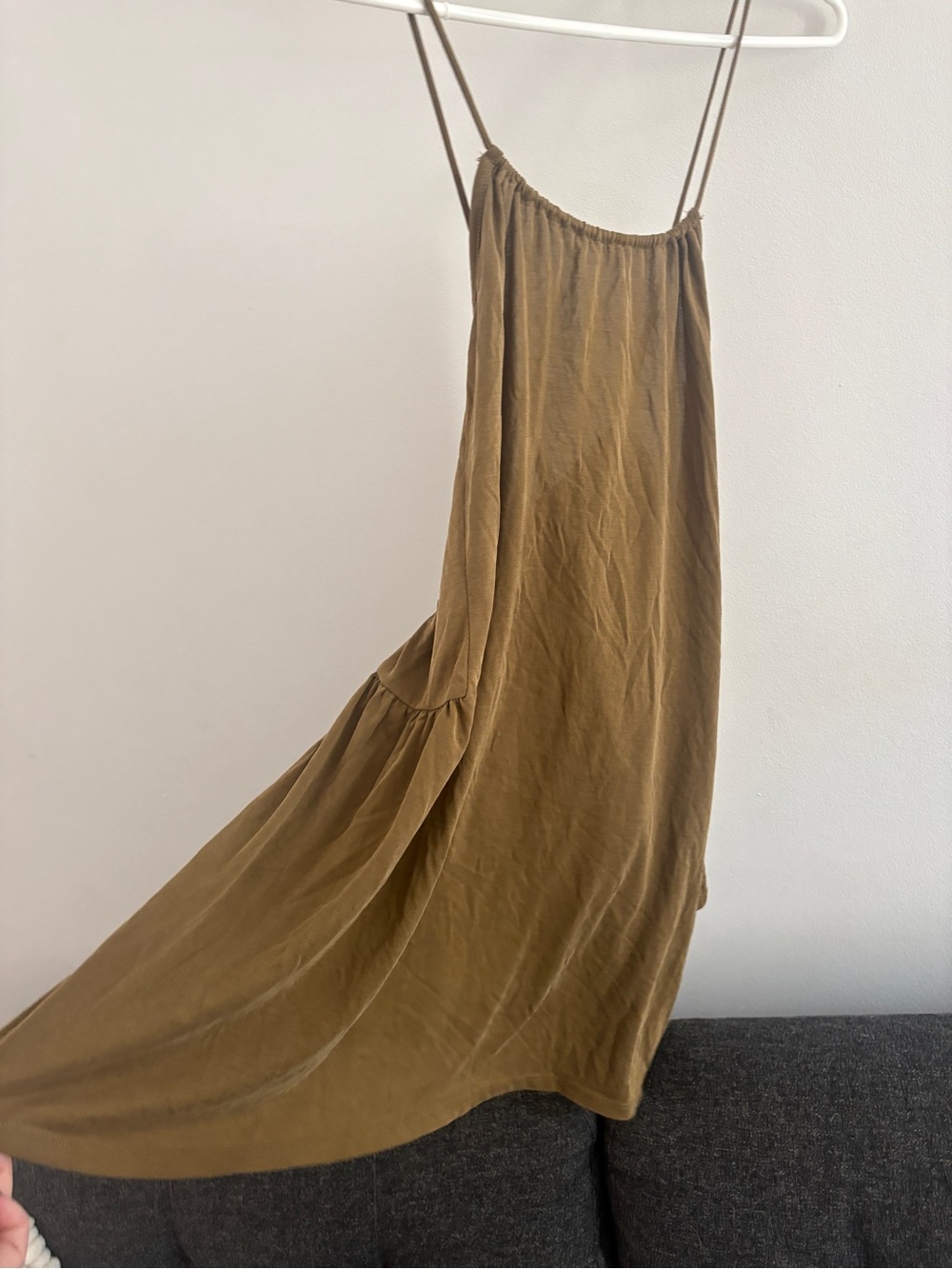 Urban Outfitters Olive Green Slip Tank Top